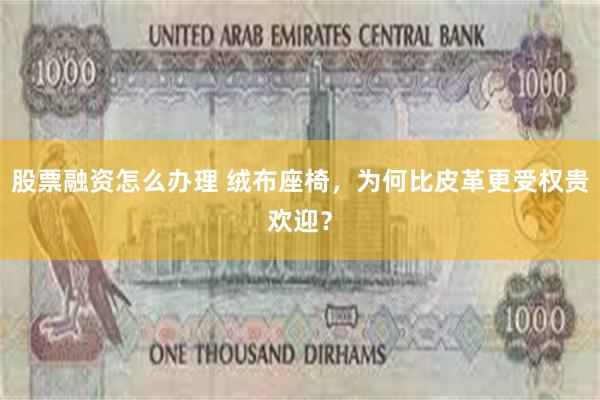股票融资怎么办理 绒布座椅，为何比皮革更受权贵欢迎？