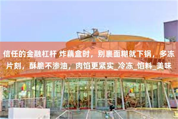 信任的金融杠杆 炸藕盒时，别裹面糊就下锅，多冻片刻，酥脆不渗油，肉馅更紧实_冷冻_馅料_美味