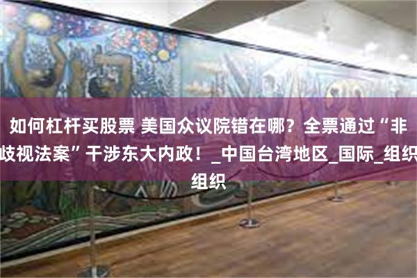 如何杠杆买股票 美国众议院错在哪？全票通过“非歧视法案”干涉东大内政！_中国台湾地区_国际_组织